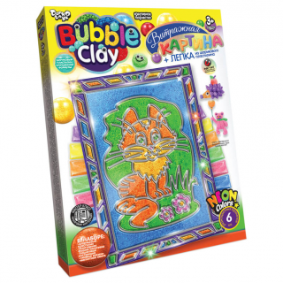 Набір для творчості Вітражна картина Bubble Clay 8063DT, 6 видів 