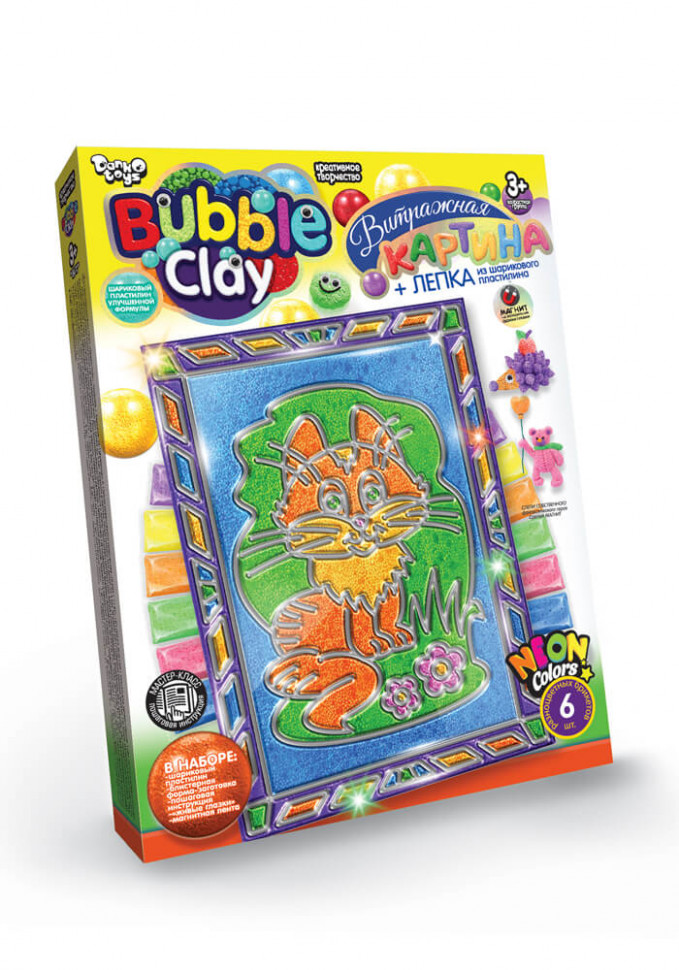 Набор креативного творчества 8063DT "Bubble Clay" Витражная картина