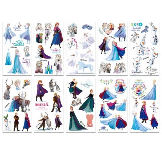 Набор временных татуировок "Холодное сердце" frozen-tattoo-mini-set-1-10, 10 штук, размер 12 × 7 см