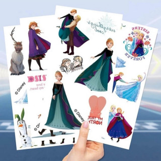 Набор временных татуировок "Холодное сердце" frozen-tattoo-mini-set-1-10, 10 штук, размер 12 × 7 см