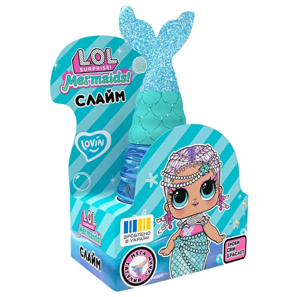 Іграшка-антистрес слайм Русалка Блакитна L.O.L. Surprise! LOL80196 з браслетом - гурт(опт), дропшиппінг 