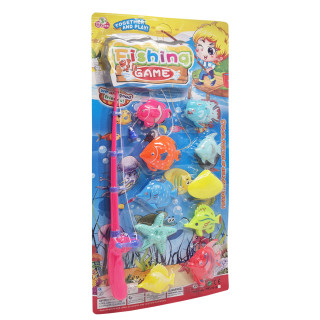 Детский игровой набор Рыбалка на магните 3016(Pink) 1 удочка, 10 рыбок