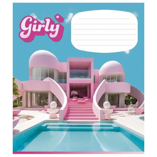 Тетрадь ученическая "Girly" Школьник 012-3330L-3 в линию, 12 листов