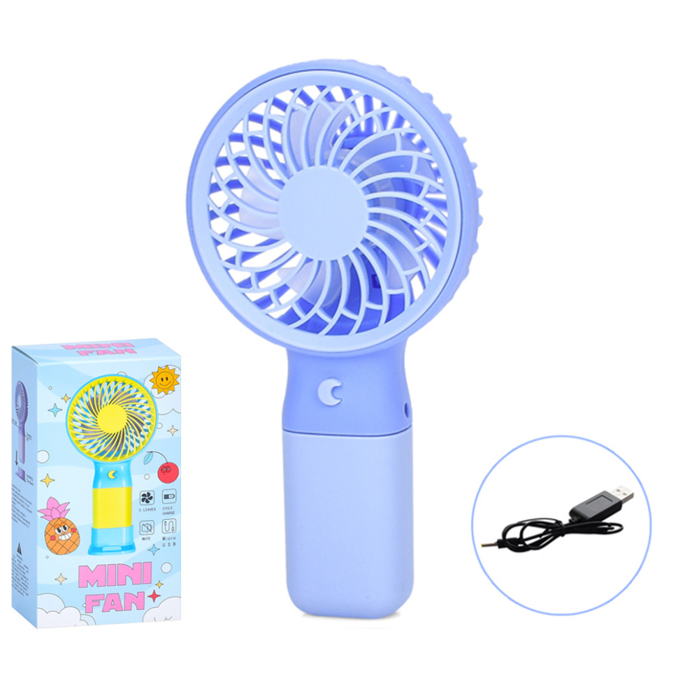 Портативний ручний вентилятор MK 5609(Violet) з підставкою, 15,5 см, USB - гурт(опт), дропшиппінг 