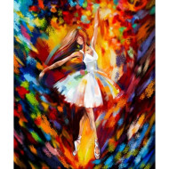 Картина по номерам "Балерина в белом" Danko Toys KpNe-01-06 40x50 см