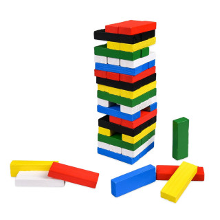 Настольная игра "TOWER MINI" 31064, 54 бруска, кубик