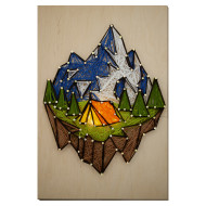 Набор стринг-арт "У подножия горы" ABC-030 деревянная основа