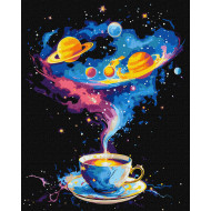 Картина по номерам "Космический вихрь" KHO5122 с красками металлик 40х50см