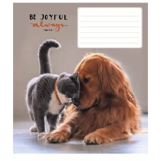 Тетрадь ученическая "Be joyful always" 012-3263K-2 в клетку на 12 листов