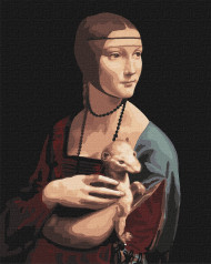 Картина по номерам "Дама с горностаем ©Леонардо да Винчи" Идейка KHO4818 40х50 см