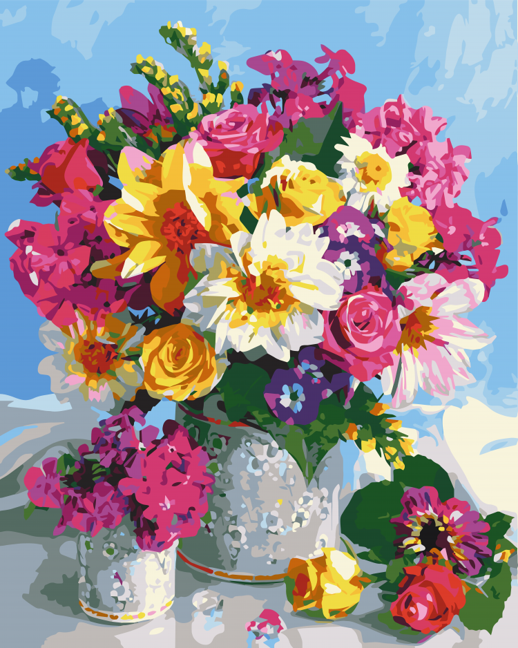 Картина по номерам. Art Craft "Цветочная радуга" 40*50 см 12114-AC ...
