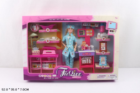 Кукла типа Барби Доктор JX100-28 с мебелью