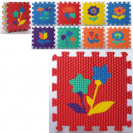 Детский коврик мозаика Цветы MR 0359  из 9 элементов