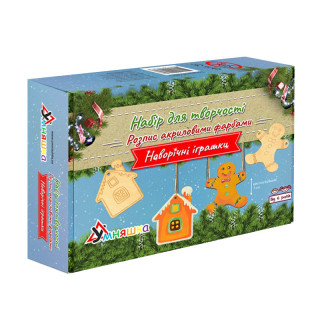 Набор для творчества новогодний Роспись акриловыми красками "Пряники" Умняшка НГ-002/3