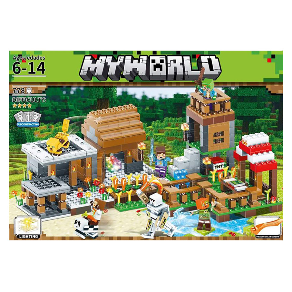 Конструктор дитячий Майнкрафт My World 600D пластик, 778 деталей - гурт(опт), дропшиппінг