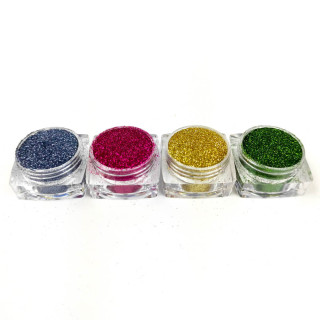 Набір гліттера для біо-тату «Базовий №2» glitter-set-4x-2, 4 кольори 