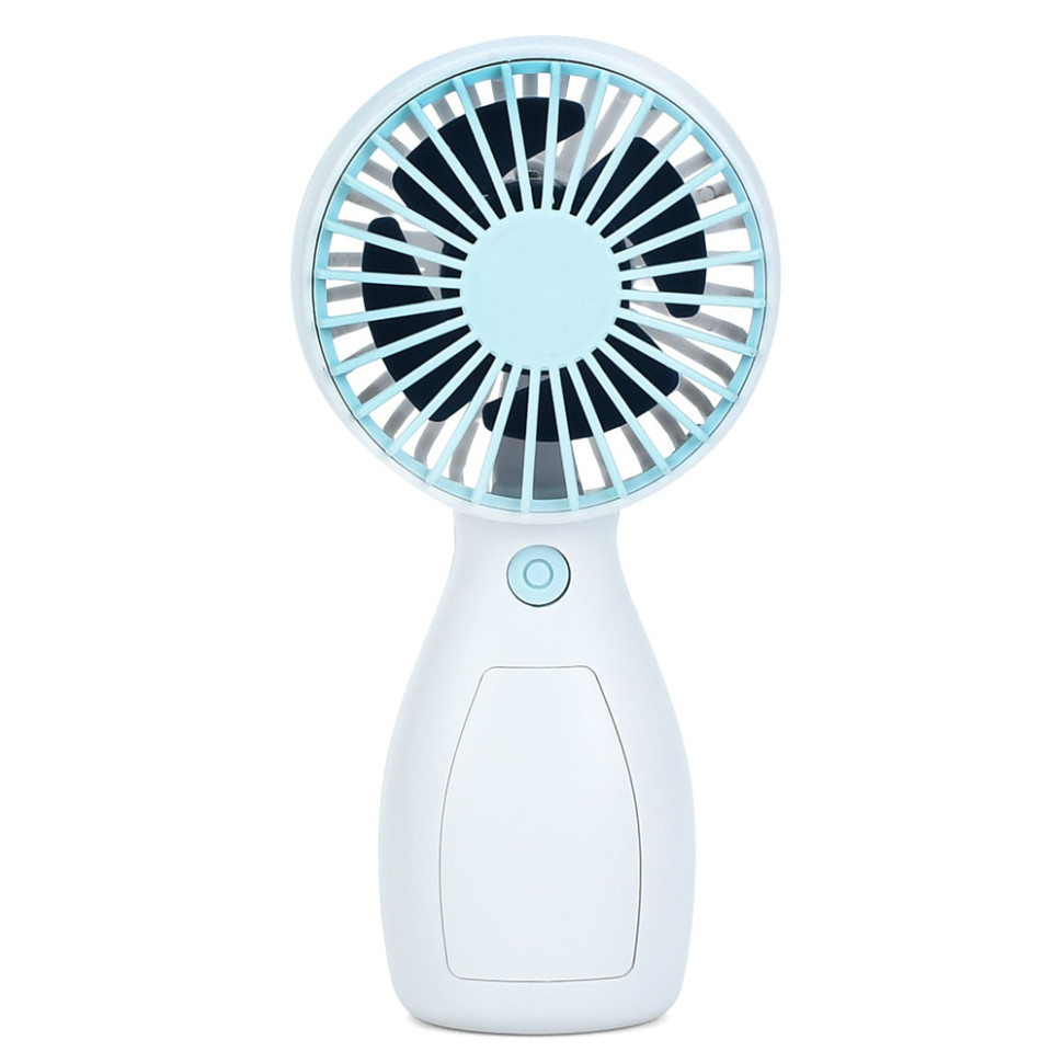 Портативний ручний вентилятор MK 5663-1(Blue) 13 см, акумулятор, USB зарядне - гурт(опт), дропшиппінг 