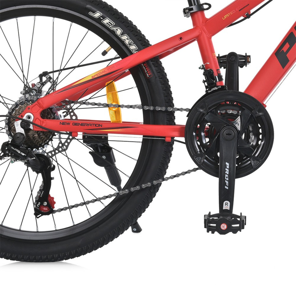 Велосипед MTB2401-1, 24 дюймов, алюминиевая рама 11 Shimano 21SP красно-черный опт, дропшиппинг