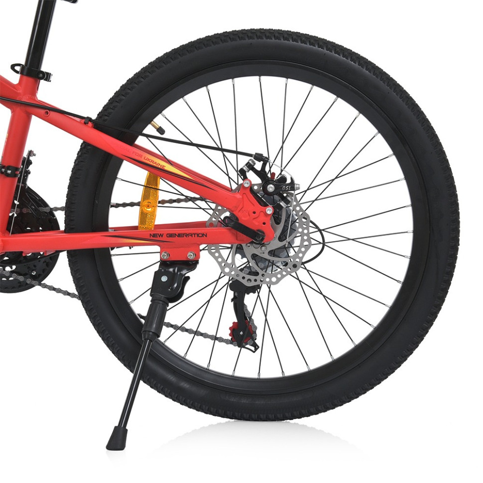 Велосипед MTB2401-1, 24 дюймов, алюминиевая рама 11 Shimano 21SP красно-черный опт, дропшиппинг