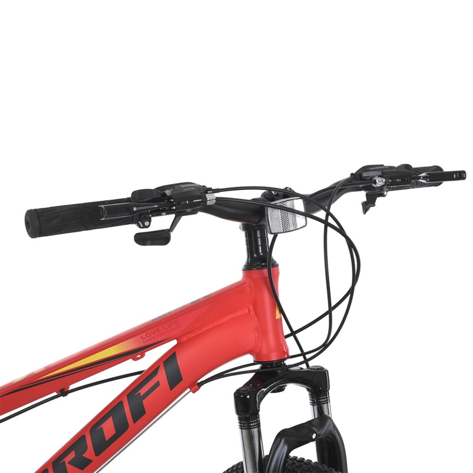Велосипед MTB2401-1, 24 дюймов, алюминиевая рама 11 Shimano 21SP красно-черный опт, дропшиппинг