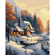 Картина по номерам "Зимний домик ©art_selena_ua KHO6333 40х50 см