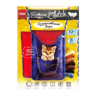Комплект для творчества чехлы с вышивкой "My Phone Clutch: Котик" МРСL-01-10