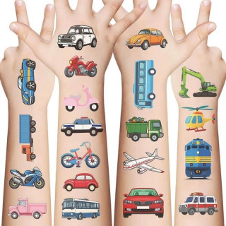 Набор временных татуировок "Транспорт № 1" transport-tattoo-1-10, 10 штук, размер 12 х 7 см