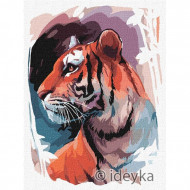 Картина по номерам "Взгляд тигра" KHO4233 30х40 см