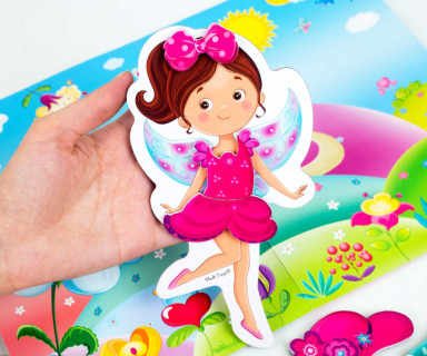 Магнитная игра для детей "Фея" в папке Vladi Toys VT3204-28 (укр)