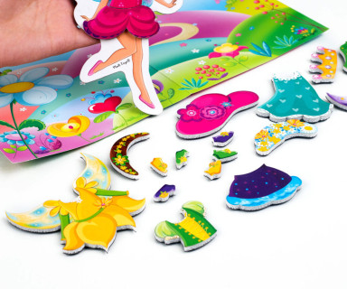Магнитная игра для детей "Фея" в папке Vladi Toys VT3204-28 (укр)