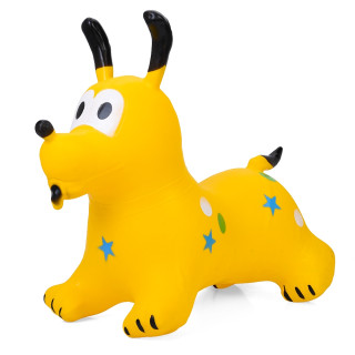 Детская игрушка-прыгун "Собачка" MS 4161(Yellow) резина, до 20 кг