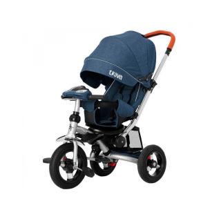 Трехколесный велосипед "TRAVEL" Tilly  T-387/1 Синий лен