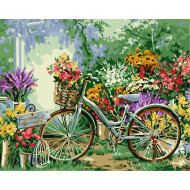 Картина по номерам. Art Craft "Велосипед в цветах" 40*50см 12501