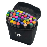 Набір скетч маркерів CY2416 48 кольорів, спиртові двосторонні маркери, Довжина маркера 15,5 см