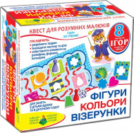Детская настольная игра-квест  "Фигуры, цвета" 84429, 8 вариантов игр