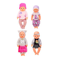 Детская кукла-пупс BL037 в зимней одежде, пустышка, горшок, бутылочка