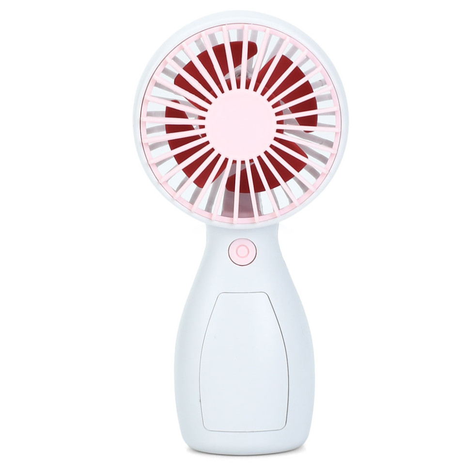 Портативний ручний вентилятор MK 5663-1(Pink) 13 см, акумулятор, USB зарядне - гурт(опт), дропшиппінг