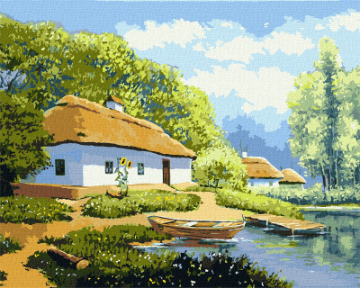 Картина по номерам "Каникулы у бабушки" Идейка KHO6303 40х50см                                           