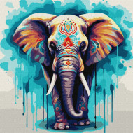 Картина по номерам "Чудесный слон" ©art_selena_ua KHO6558 40х40 см
