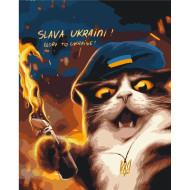 Картина по номерам "Котик восстанец" © Марианна Пащук Brushme BS53120 40х50 см