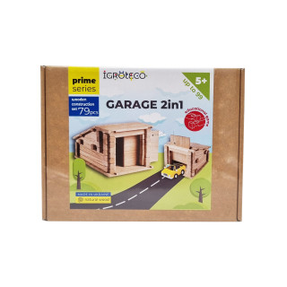 Деревянный конструктор "Гараж" 2в1 Igroteco 900262, 79 деталей                                                                    