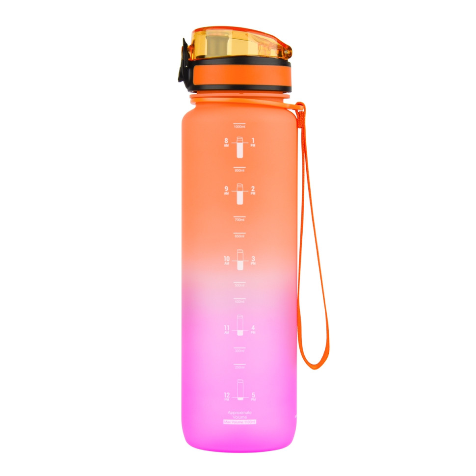 Бутылка для воды UZSPACE 3038(Orange-Pink) 1000 мл, оранжево-розовая опт, дропшиппинг