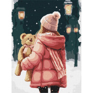 Картина по номерам "На зимней прогулке" ©art_selena_ua KHO8321 30х40 см