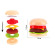 Детская игрушка "Гамбургер-пирамидка" ТехноК 8690TXK, 7 деталей опт, дропшиппинг