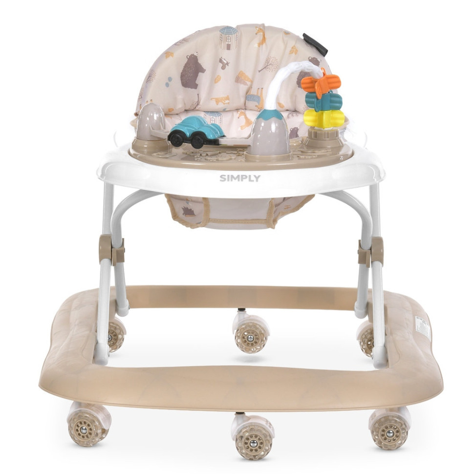 Детские Ходунки SIMPLY ME 1215 Beige, с погремушками, музыкальная опт, дропшиппинг