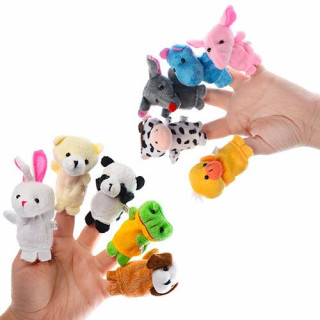 Пальчиковый театр Животные C012, 10 мягких игрушек