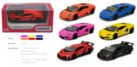 Колекційна іграшкова машинка MATTE LAMBORGHINI KT5370W інерційна 