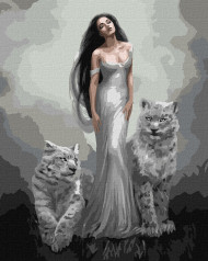 Картина по номерам "Душа кошки с красками металлик" Идейка KHO4851 40х50 см