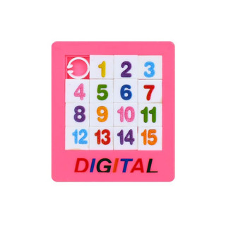 Логическая игра "Пятнашки" 1376-B(Pink) от 1 до 15 розовый