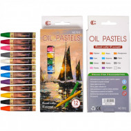 Набір воскових олівців 12 кольорів OIL PASTELS 